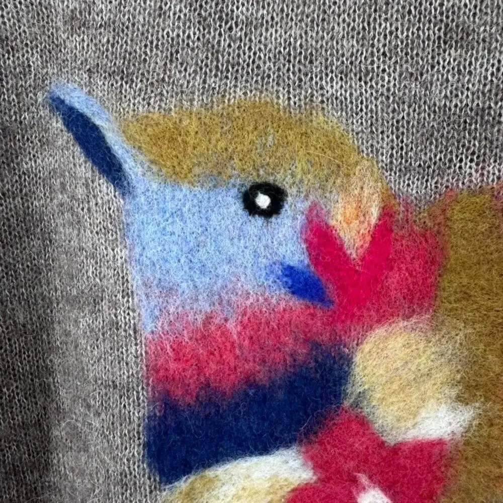 Saccharine Hummingbird Sunrise Sweater XS Wool Alpaca